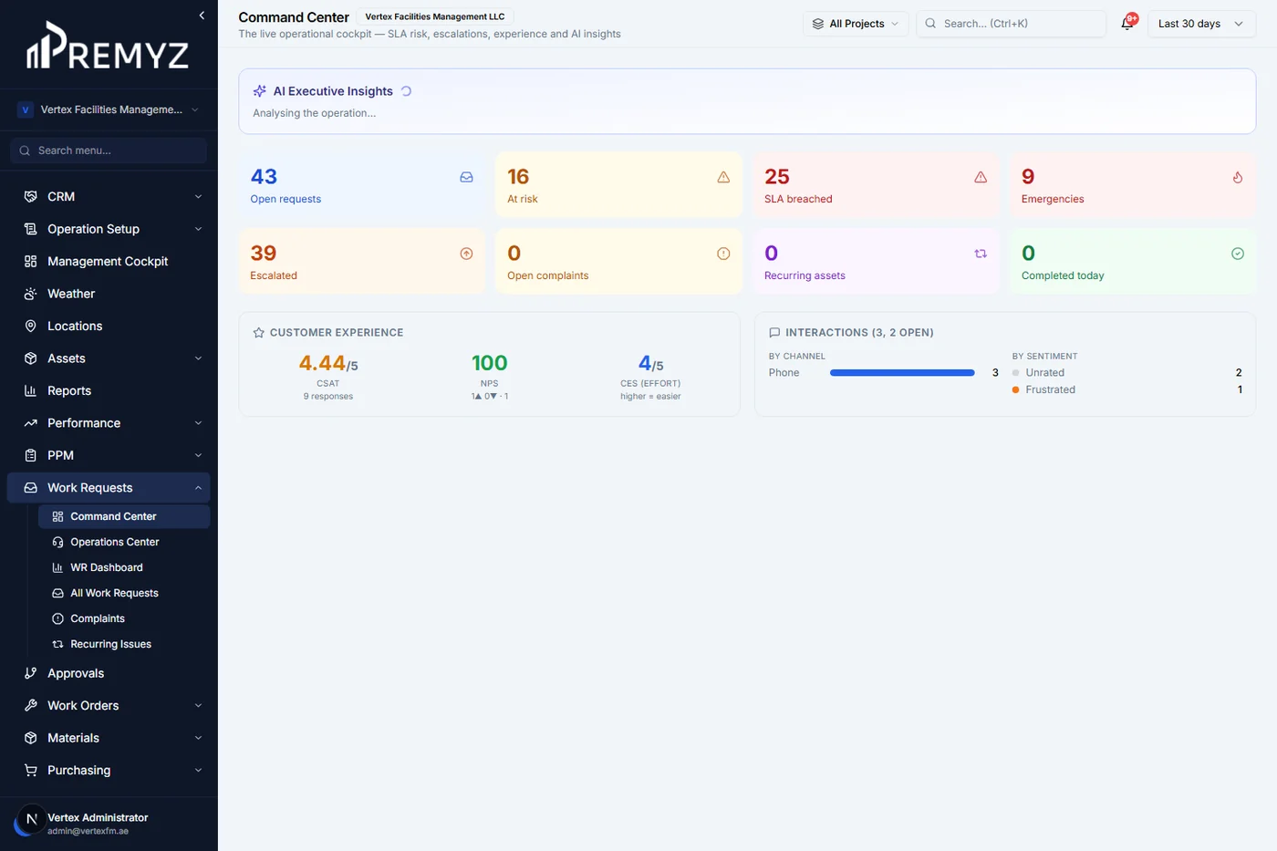 Service Desk & Work in Premyz